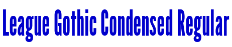 League Gothic Condensed Regular 字体
